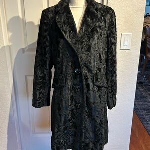 Gallery Black Textured Pea Coat
